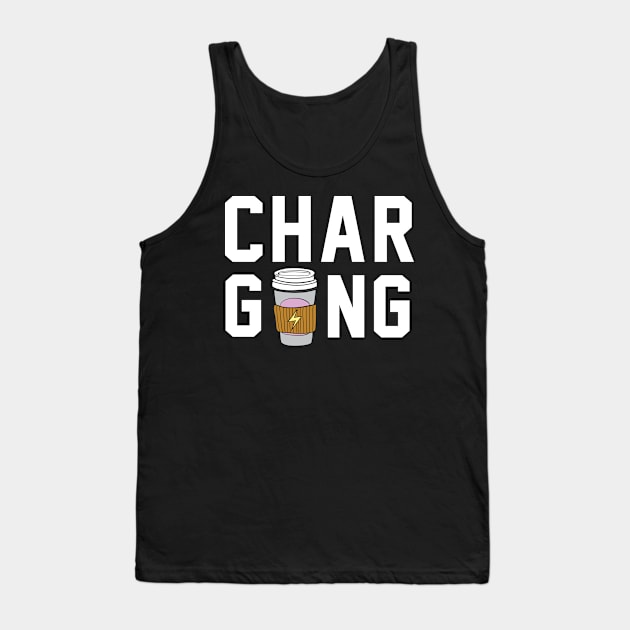 Charging Coffee Tank Top by Mako Design 